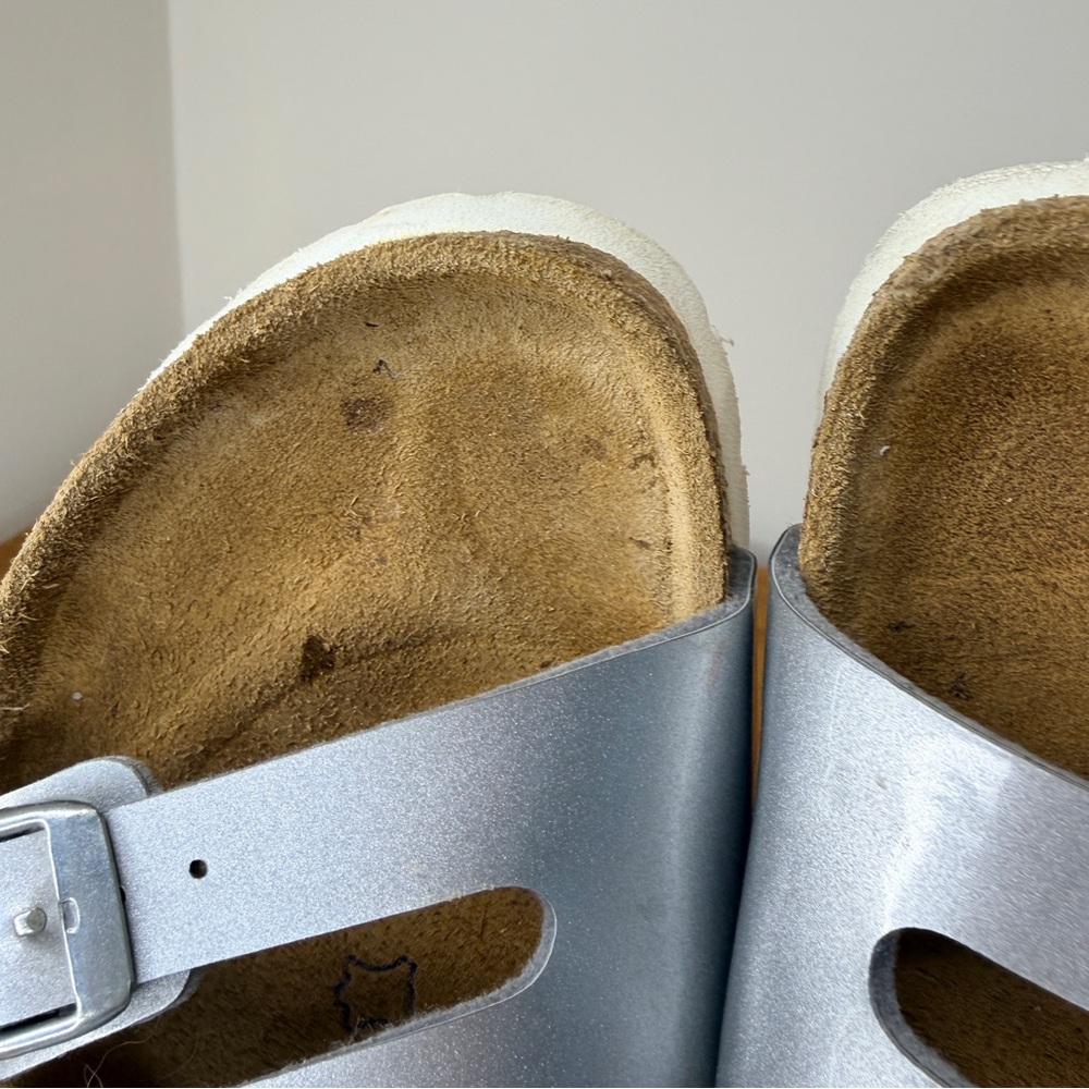 Betula Birkenstock Leo Silver Buckle Sandals Size EU 36 Womens Size 5.5 Boho - Picture 7 of 10
